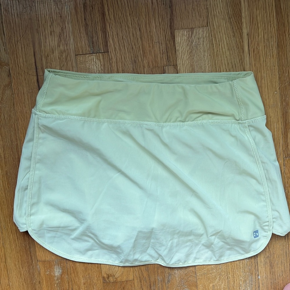 Lime green mini tennis skirt with lining
